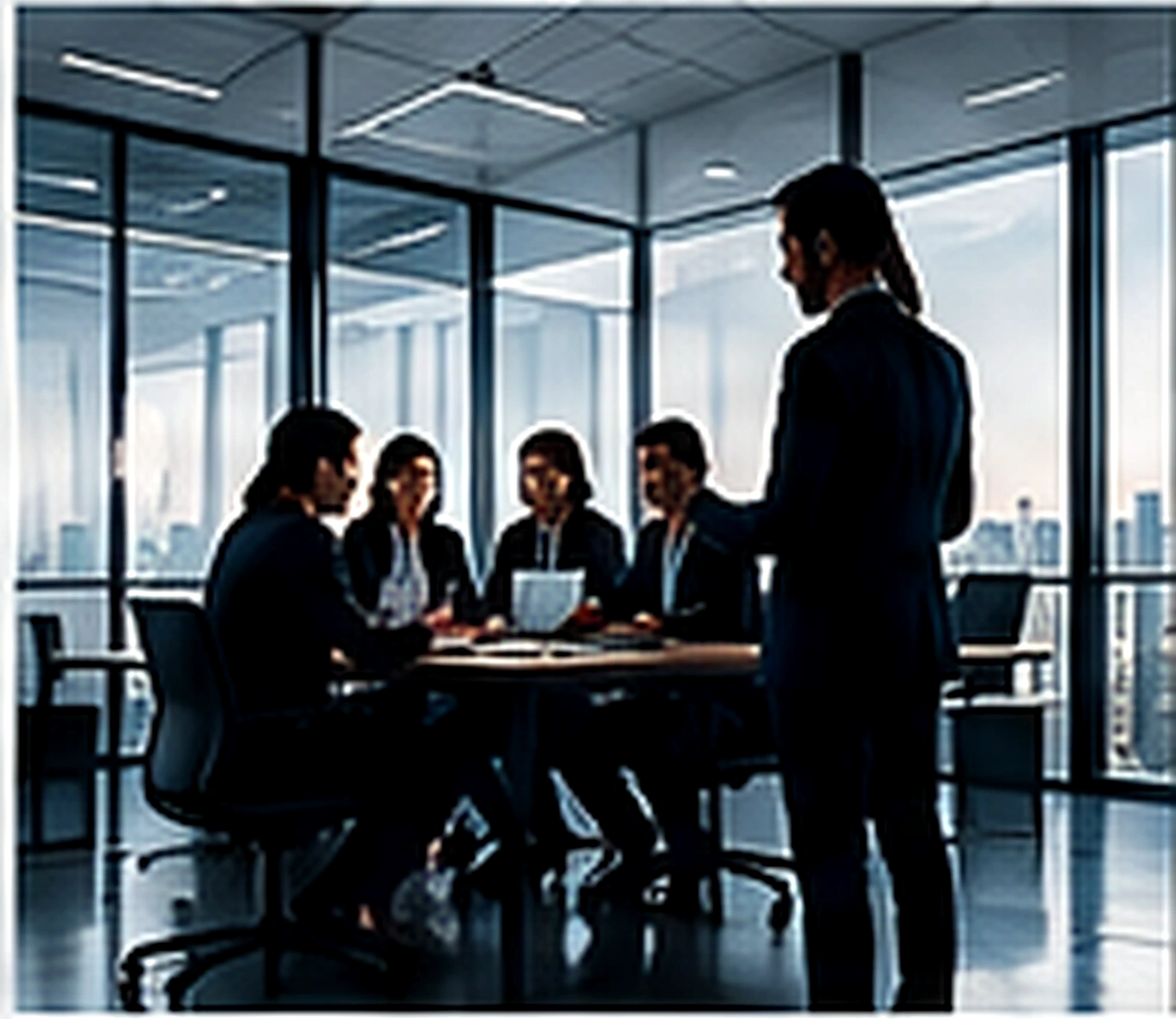 Equipe em reunião corporativa